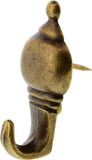 The Hillman Group 122212 Hillman Antique Brass 10lb Colonial Push Pin Hanger, 3 Pieces