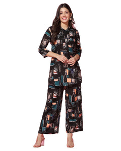 Toplot Co-Ord Set For Women (Collar-Pair-5134-Black-M),Black,,B0CPV3CTPQ