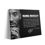 Kobe Bryant Framed Poster Wall Art 16x20, Motivational Mamba Mentality Canvas Wall Art, NBA Basketball Kobe Bryant Poster, Motiv