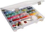 ArtBin 9101AB Super Satchel Slim with Removable Dividers, Art & Craft Organizer, [1] Plastic Storage Case, Clear, Divided Compar