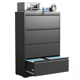 4 Drawer Lateral File Cabinets,Metal Filing Cabinet for Home Office,Wide Steel Storage Cabinet Commercial Drawer for Legal/Lette