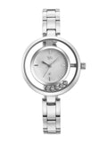 Fastrack Vyb Starlet With Quartz Analog White Mother Of Pearl Dial Steel Stainless Steel Strap Watch For Girls - Fv60116Sm01W