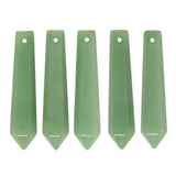 Justinstones 50mm Natural Green Aventurine Hexagonal Wand Jewelry Making Crystal Pointed Chakra Reiki Healing Beads 2mm Hole Dri