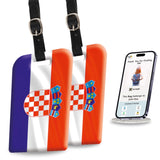 [Pack 2] Tag8 Croatia Flag Smart Luggage Tag |Trendy Luggage Tag Id Identification | Suitcase Tag | Fashionable Digital Name Tag