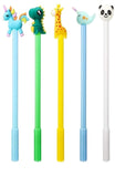 Cartoon Gel Ink Pens and Keyring Combo Return Gift Pack of 5