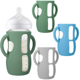 BUSOHA 3 Pack Silicone Sleeves for Avent Natural Baby Bottles - Drop Protection Baby Bottle Holder with Handle Compatible with P
