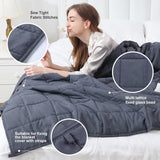 Alomidds Weighted Blanket (48x72,20lbs Twin Size Grey), Weighted Blankets for Adults and Kids, Cooling Breathable Soft Heavy