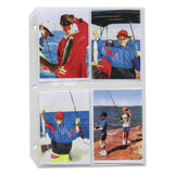 CLine Clear Photo Pages for 8, 31/2 x 5 Photos, 3Hole Punched, 111/4 x 81/8