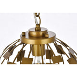 Living District Indoor Modern Home Decorative Bright Ceiling Levante 1 Light Pendant In Brass