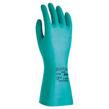 Ansell 37-145-9 Sol-Vex Nitrile Gloves, Straight Cuff, Unlined Lined, Size 9, 13, Green (Pack of 12)