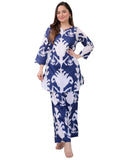 Anni Designer Women'S Cotton Blend Printed Ethnic Co-Ord Set (Minara Blue_L_Blue_Large),Blue,L