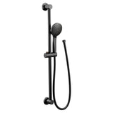Moen Showering Matte Black EcoPerformance 5Function Handheld Shower with 30Inch Slide Bar and 69Inch Hose, 3558EPBL