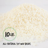 American Soy Organics- 10 Lb Of Freedom Soy Wax Beads For Candle Making - Microwavable Soy Wax Beads - Premium Soy Candle Making