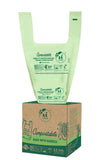 UNNI Compostable T-Shirt Bags with Handle-Tie, 2.6 Gallon, 9.84 Liter, 200 Count, 0.68 Mil, Small Kitchen Food Scrap Waste Bags,