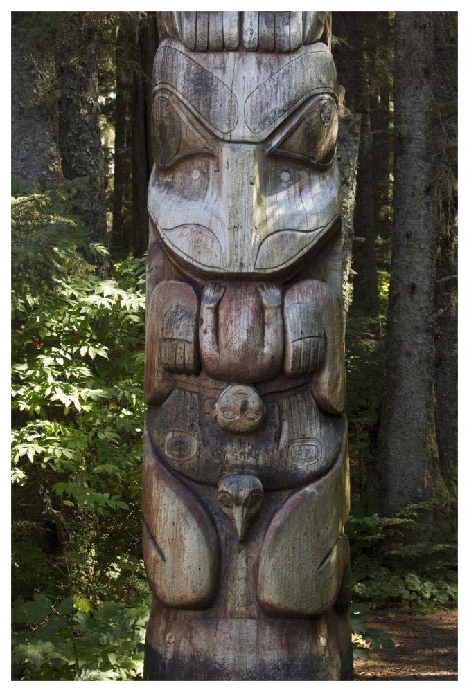 Tlingit Totem Pole, Sitka National Historical Park, Alaska-Paper Art-42,,X62,,