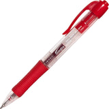 Integra Gel Pen, Retractable, Permanent, 0.5mm Point, Red Barrel/Ink (ITA36158)