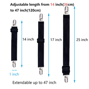 10 pcs Adjustable Bed Sheet Straps,Bed Sheet Clips, Elastic Bed Fitted Sheet Holder,Fitted Sheet Straps Clips,Sheet Fastener Sus