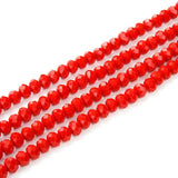 350pcs Czech Faceted Rondelle Crystal Glass Loose Beads 8mm Spacer Bulk Coral red for DIY Craft Jewelry Making CCR835