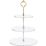 Boao 3 Tier Acrylic Round Cupcake Stand Dessert Tower Cupcake Cookies Display Stand for Wedding Birthday Party Baby Shower Treat