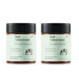 ZTSGU 2 Pcs Organic Grass-Fed Beef Tallow and Honey Balm, Face and Body Soothes Dryness Natural Moisturizer Cream Unscented. 8.4