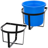 Teenyyou 2 Pcs Heavy Duty Metal Bucket Holder Securely Bucket Hangers for 5 Gallon Horse Water and Feed Pre Installed Pail Holde