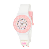 Matrix Bunny Edition Silicone Strap Analog Watch | 3D Cartoon Character On Strap | For Kids (White-Pink)