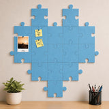 QUIET CANVAS DIY Puzzle Pinboard, 1x1 ft, Pack 8, 50 Push Pins (Blue)