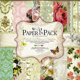 Abaj 24 Thick Beautiful Pattern Printed Paper and 3 DieCut Paper Sheet (12 x 12 inch)