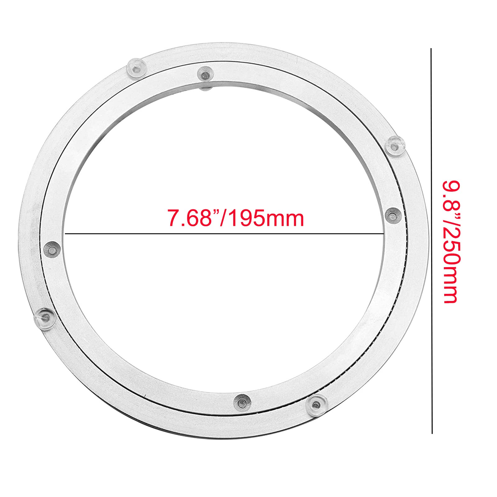 Aluminium Alloy Turntable Bearing, Heavy Duty Swivel Turntable Lazy Susan Rotating Bearing Turntable Round Dining Table Smooth S