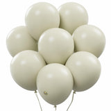 AFTERLOON Biodegradable Balloons 24 pcs Sand White 10 Inch, Matte Color Thickened Extra Strong Natural Latex Helium Float, Multi