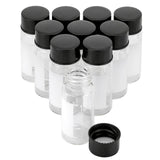 Kesell 50-Pack 10ml Clear Glass Vials - Borosilicate Glass, Graduated, with Labels -Small Sample Bottle for Oil - Portable Vials