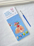 RONFILD Watercolor Painting Books for Beginners, Pocket 20 Pages Book with 1 Paint Brush, Hours of Painting Fun for Children,She
