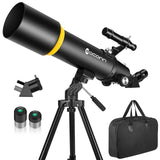 Telescope for Adults, 90mm Aperture 600mm Refractor Telescope for Kids and Beginners, Telescopes for Adults Astronomy with Handb