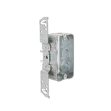 HubbellRaco 662 17/8Inch Deep, 1/2Inch End Knockouts, Wood/Metal Stud Bracket Welded 4Inch by 2Inch Handy Box, Steel,Gray