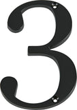 Distinctions 843143 Black FlushMount 4Inch House Number 3