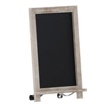 Flash Furniture Canterbury Tabletop Magnetic Chalkboard Sign - Weathered Finish - 12 x 17 - Metal Scrolled Legs - Hanging Messag