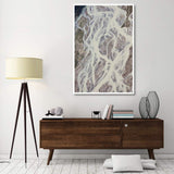 Cline River Showing Heavy Siltation And Braiding, Jasper National Park, Alberta, Canada-Paper Art-42,,X62,,