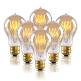 New Lights Edison Light Bulb A19 60W, Vintage Style Incandescent Filament Bulbs, Fully Dimmable, E26 (Medium) Base, 2200K Warm W