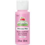 Apple Barrel Multi Surface Acrylic Paint, 2 oz, Princess Pink 2 Fl Oz