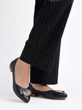 Shoetopia Oversized Bow Detailed Black Bellies For Girls-Eu40,Bronze,7,B0D5HFVB4F