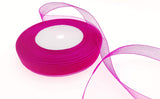 Dxeud Sheer Organza Ribbon (Rose, 3/8 x 50 Yards)