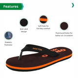 Ortho Joy Extra Soft Doctor Ortho Slippers For Men - Orth_Msp04_Brn_11,Brown,11,B09JSP755K