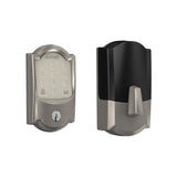 Schlage Encode Smart WiFi Deadbolt with Camelot Trim in Satin Nickel