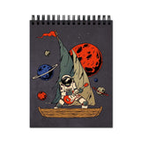 Vprint Astronaut Planets Spaceman Spiral Wiro Unruled Blank Pages Notebook Diary Journal Drawing Book Potrait A4 (Size 8X11)