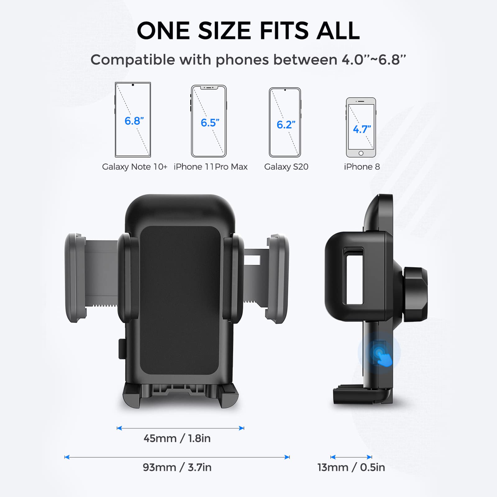 Cell Phone Holder for Car, CD Slot Car Phone Mount, One Button Release Easy Installation CD Player Car Phone Holder Mount Compat