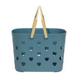 Calandis Beach Tote Bag Waterproof Travel Bag Portable Heart Design Hollow Bath Blue | Womens Handbags & Bags