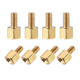 uxcell M2.5x4mm+5mm Male-Female Brass Hex PCB Motherboard Spacer Standoff for FPV Drone Quadcopter, Computer & Circuit Board 20p