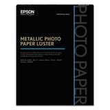 Epson Professional Media Metallic Luster Photo Paper, 10.5 Mil, 8.5 X 11, White, 25/Pack