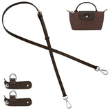 jiesinlov Mocha Leather Bag Shoulder Strap Replacement Crossbody Adjustable Conversion Kit Fit for Xs Le Pliage Mini Pouch Moka(