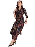 Gosriki Women'S Rayon Blend Straight Printed Kurta With Pant (Bhati Black-Gs_S_Black_Small),Black,,B0DRNMWWKT